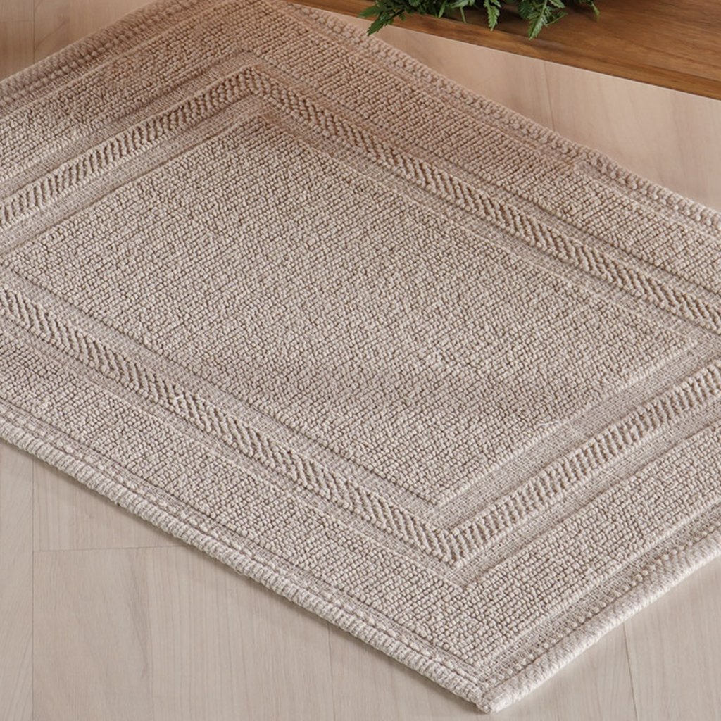 Tapete Nobile Jacquard 100% Algodão 1300g/m² 50x100cm Marfim