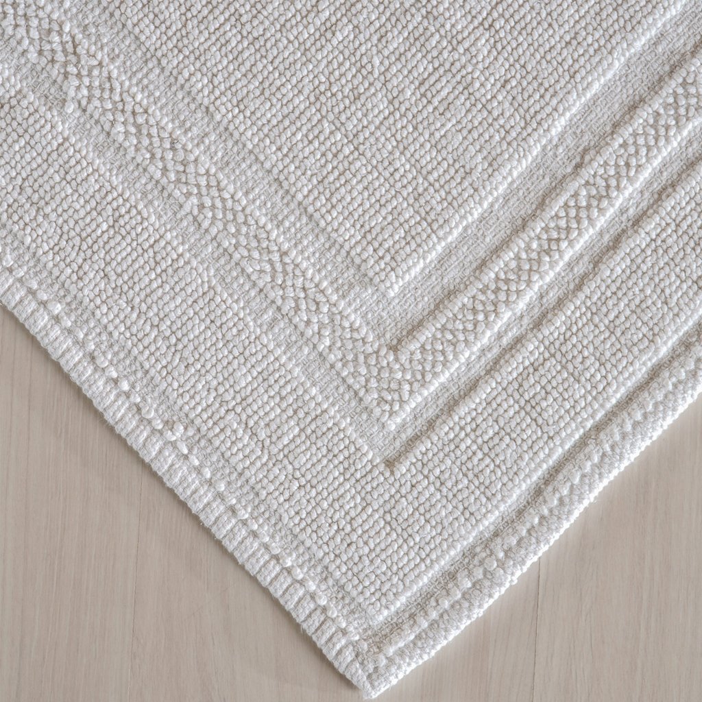 Tapete Nobile Jacquard 100% Algodão 1300g/m² 50x70cm Branco