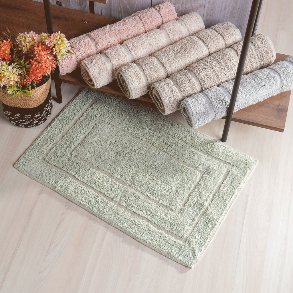 Tapete de Banheiro 100% Algodão 40x60cm Cinza
