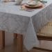 Toalha de Mesa 160x160 Damask Ligamento Cetim 4 Lugares Cinza