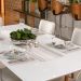 Trilho de Mesa 150x30 Fio Tinto Tessi Stripes Taupe