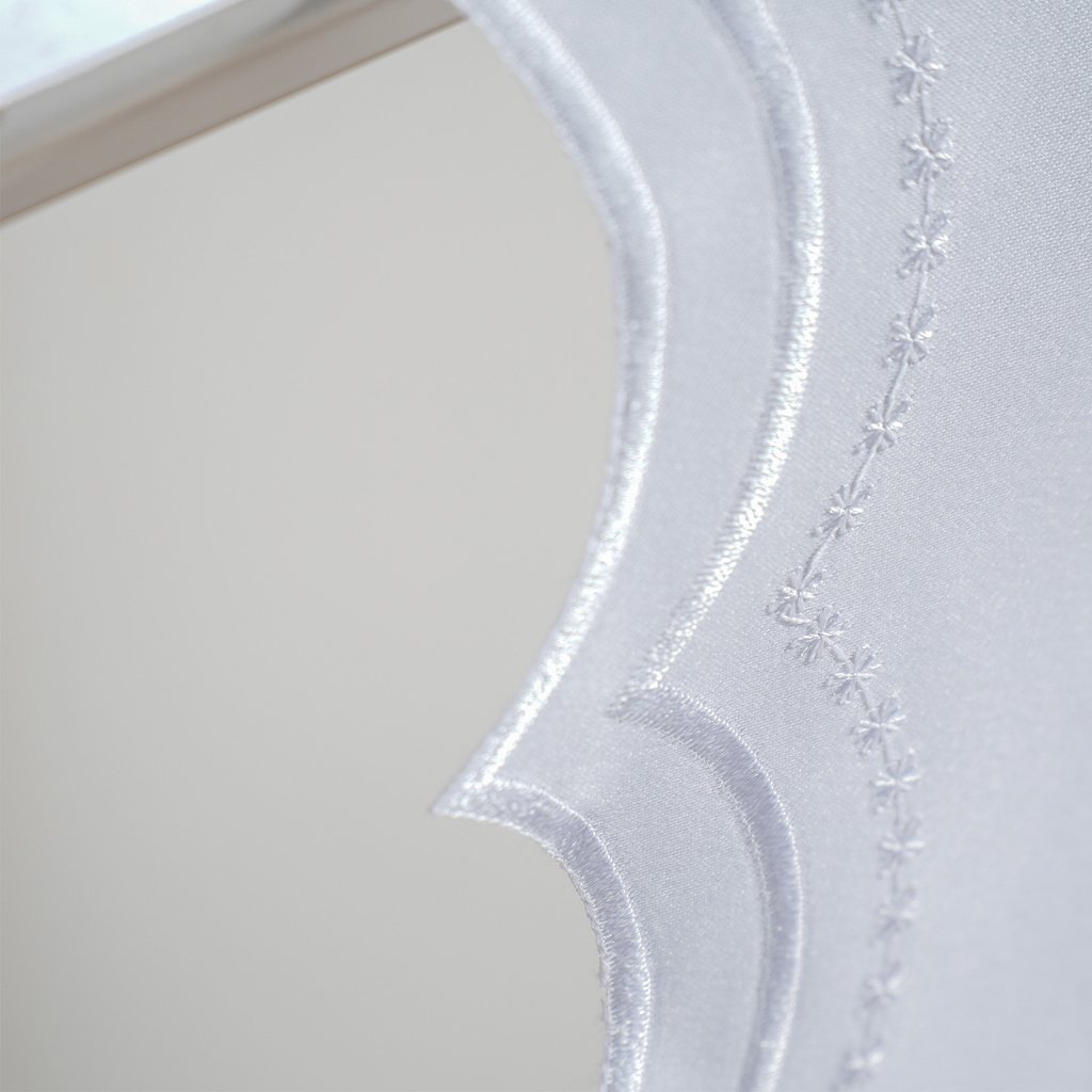 Trilho de Mesa Bordare Bordado 40x180cm Branco
