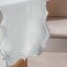 Trilho de Mesa Bordare Bordado 40x180cm Oyster