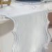 Trilho de Mesa Bordare Bordado 40x180cm Oyster