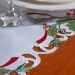 Trilho de Mesa Natalino Bordado Inglês 40x140 Noel Fleur