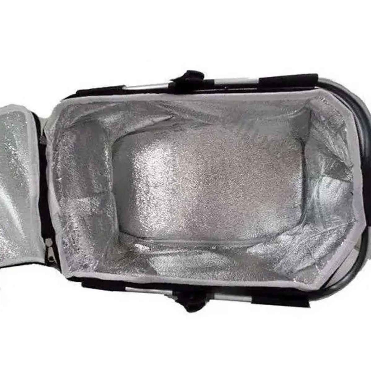 Cesta Térmica Dobrável Retrátil Piquenique 20 litros Azul