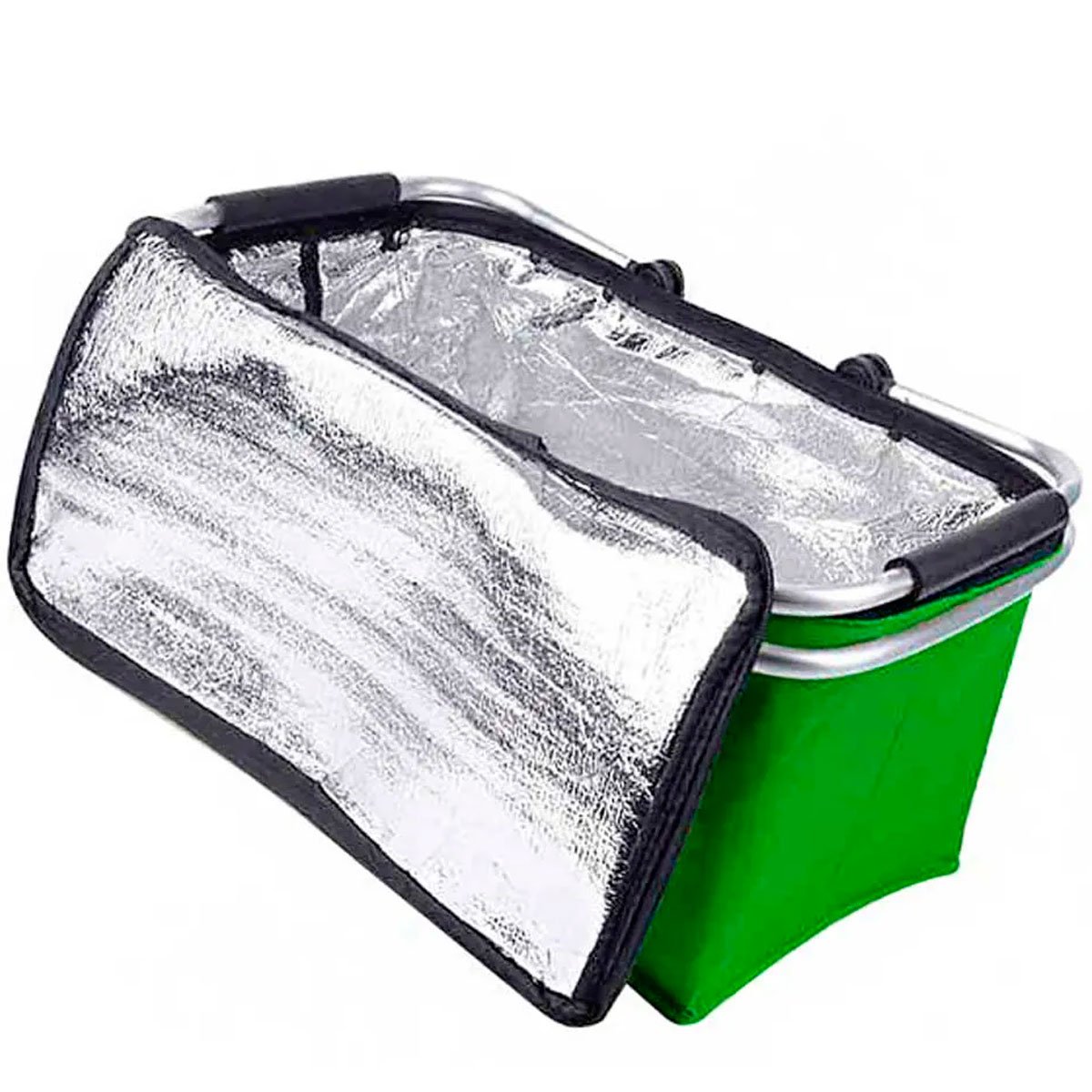 Cesta Térmica Dobrável Retrátil Piquenique 20 litros Verde