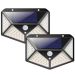 Kit 2 Luminárias Solar de Parede 100 Led com Sensor Presença
