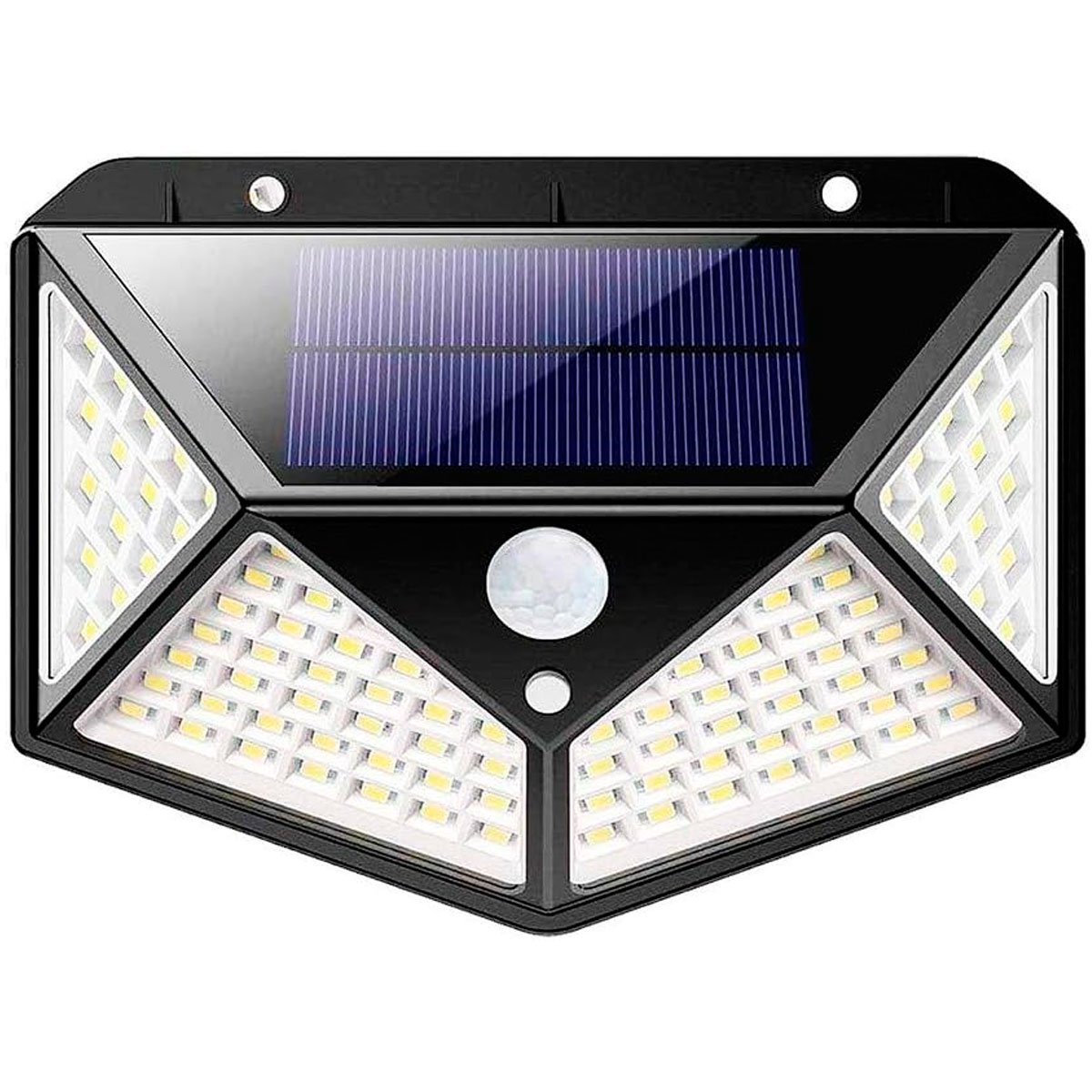 Kit 2 Luminárias Solar de Parede 100 Led com Sensor Presença