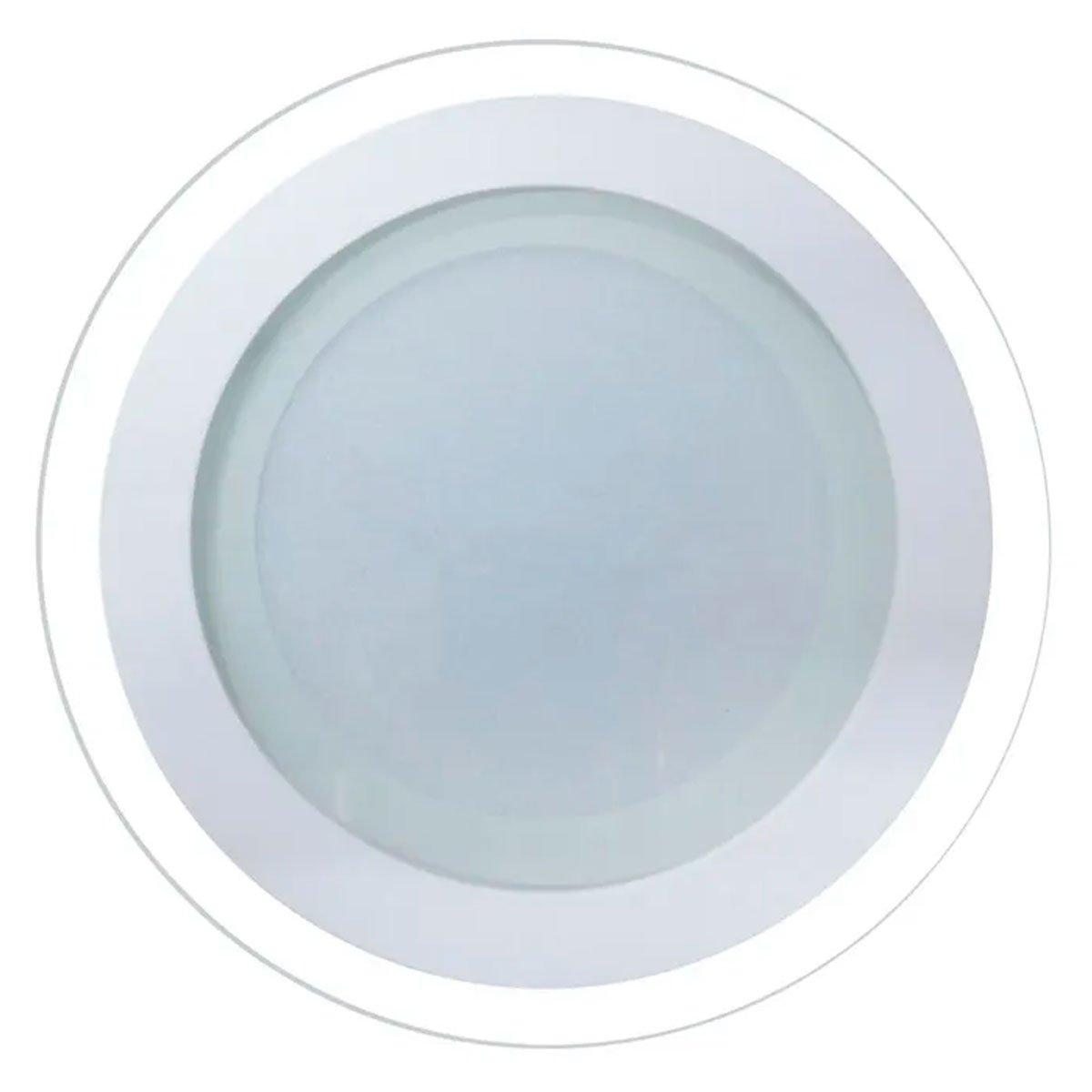 Kit 3 Luminárias Lâmpada LED 12W Plafon Embutir Borda Vidro