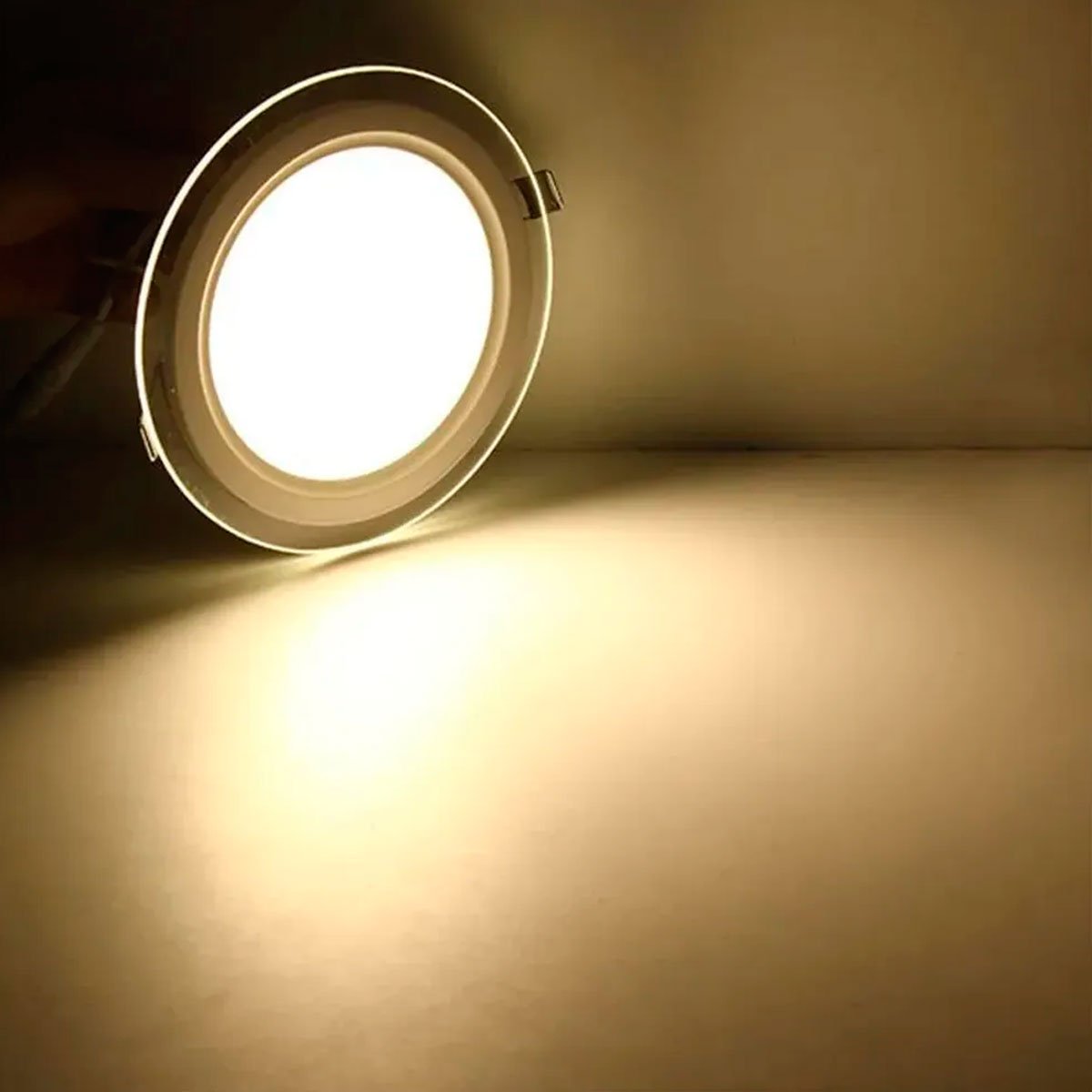 Kit 3 Luminárias Lâmpada LED 12W Plafon Embutir Borda Vidro