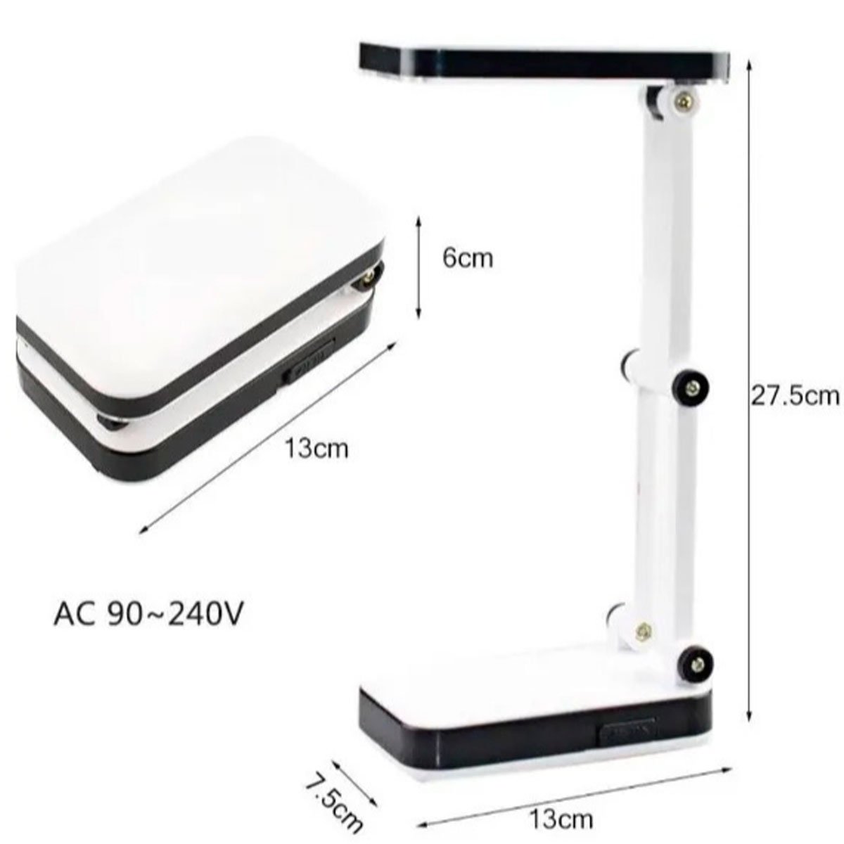 Luminária De Mesa Articulável 24 Leds Recarregável