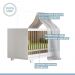 Berço Mini Cama Flocos Tigus Baby Branco