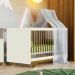 Berço Mini Cama Flocos Tigus Baby Off White Madeirado Ypê