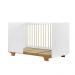 Berço Mini Cama Flocos com Colchão Tigus Baby Branco Madeirado Ypê