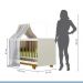 Berço Mini Cama Flocos com Colchão Tigus Baby Off White Madeirado Ypê