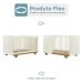Berço Mini Cama Flocos com Colchão Tigus Baby Off White Madeirado Ypê