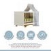 Berço Mini Cama Flocos com Colchão Tigus Baby Off White Madeirado Ypê