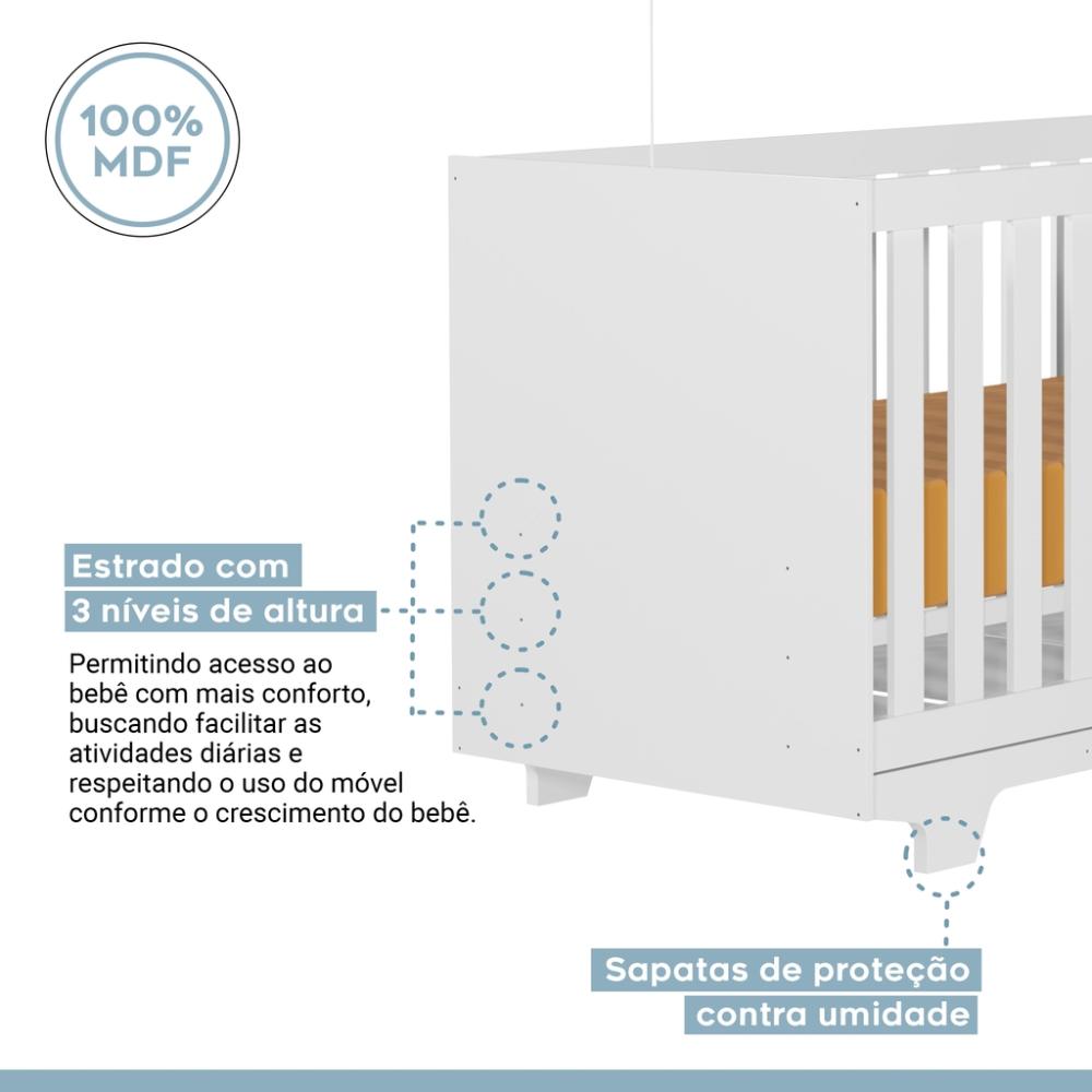 Berço Mini Cama Life Tigus Baby Branco