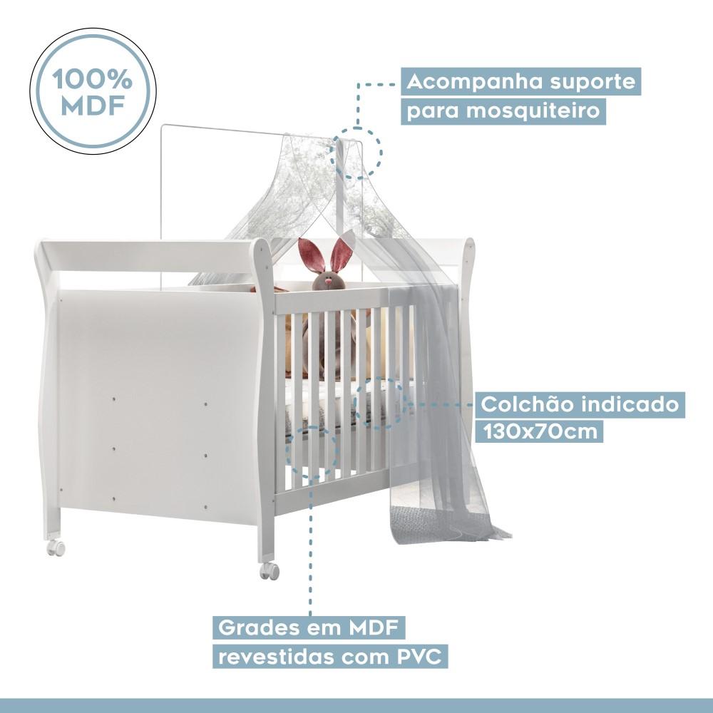 Berço Mini Cama Slim Tigus Baby Branco