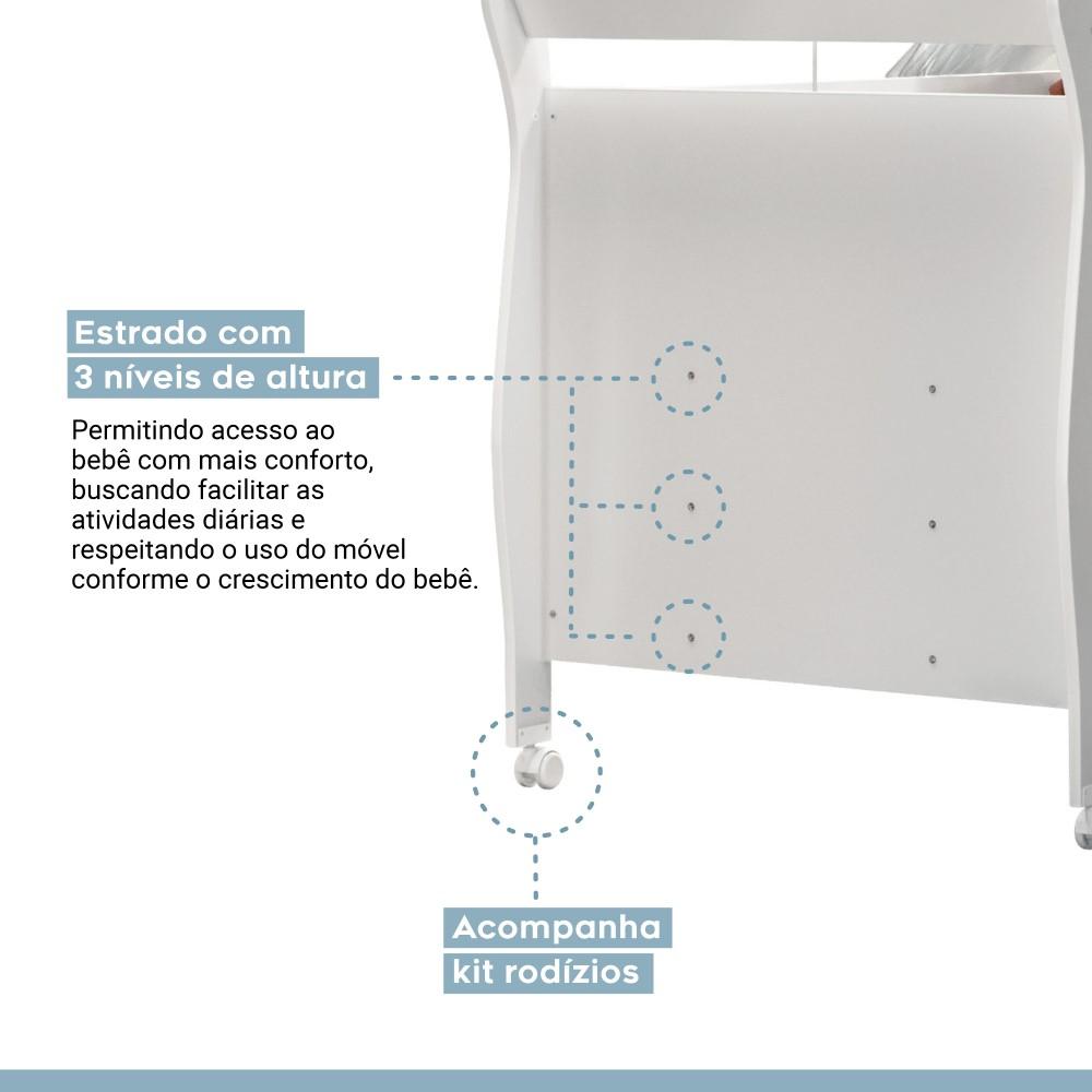 Berço Mini Cama Slim Tigus Baby Branco