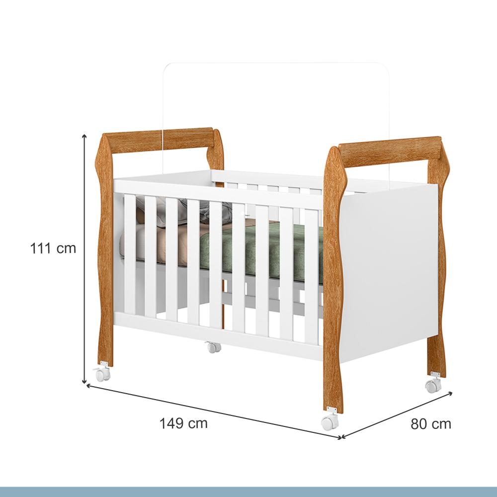 Berço Mini Cama Soninho 3 em 1 Tigus Baby Amadeirado