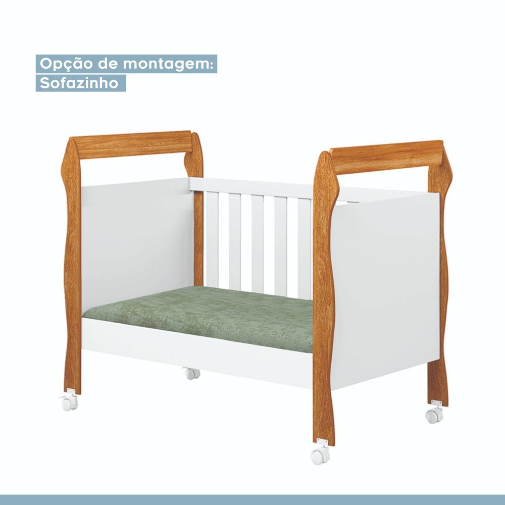 Berço Mini Cama Soninho 3 em 1 Tigus Baby Amadeirado