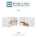 Berço Mini Cama com Colchão Life Tigus Baby Branco