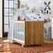 Berço Mini Cama com Colchão Life Tigus Baby Branco Madeirado Ypê