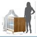Berço Mini Cama com Colchão Life Tigus Baby Branco Madeirado Ypê