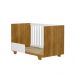 Berço Mini Cama com Colchão Life Tigus Baby Branco Madeirado Ypê