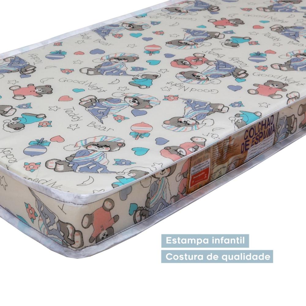 Berço Mini Cama com Colchão Slim Tigus Baby Branco