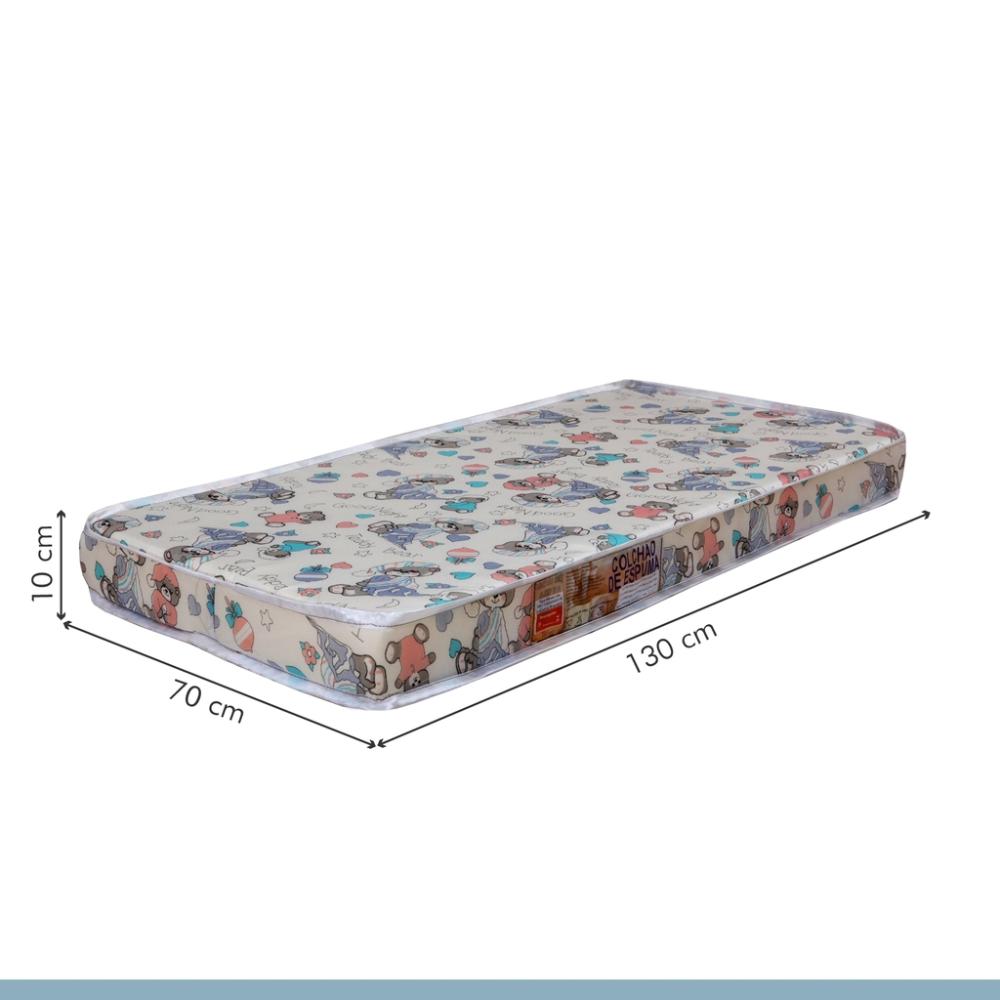 Berço Mini Cama com Colchão Slim Tigus Baby Branco