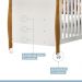 Berço Mini Cama com Colchão Slim Tigus Baby Branco Madeirado Ypê