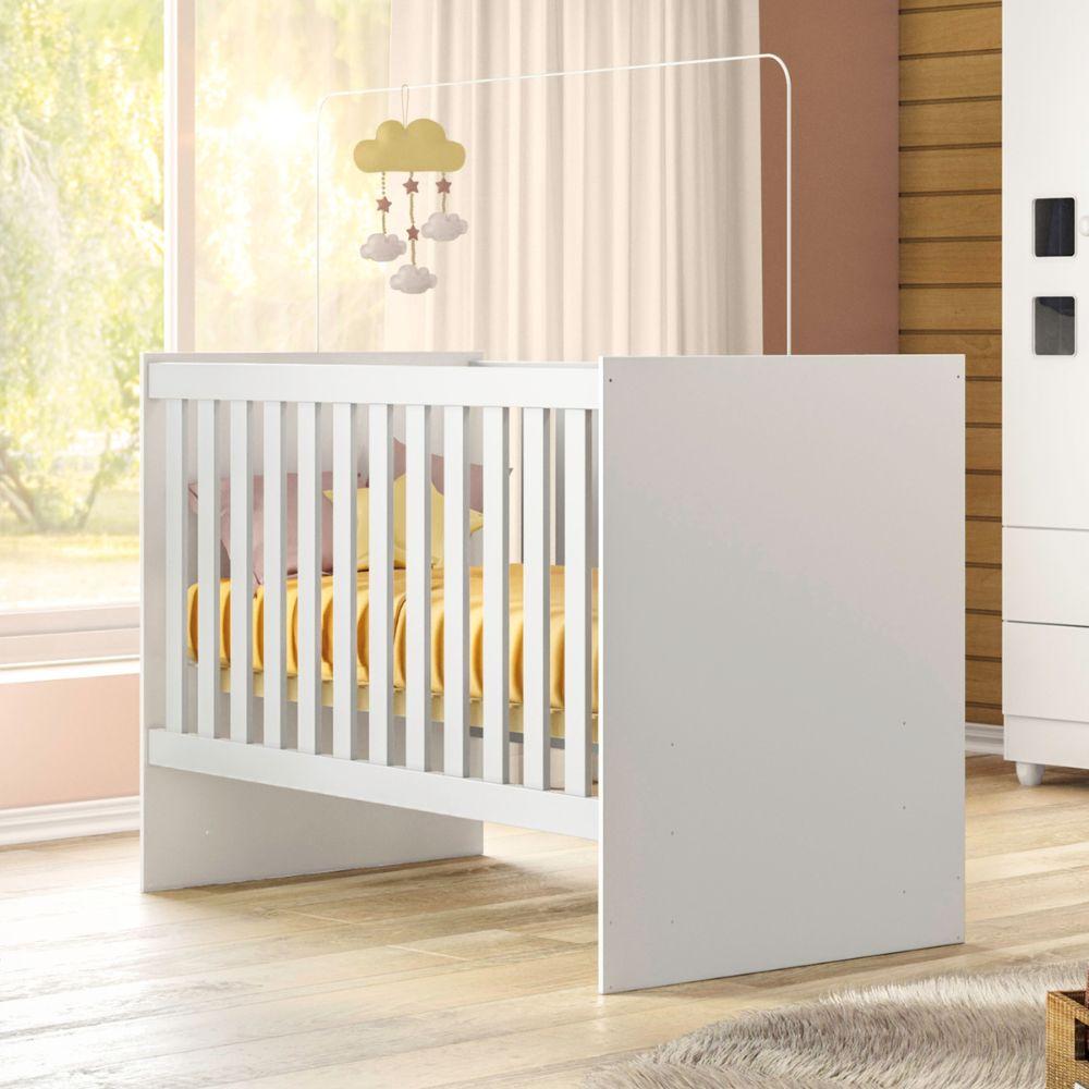 Berço com Suporte Mosquiteiro Life Tigus Baby Branco
