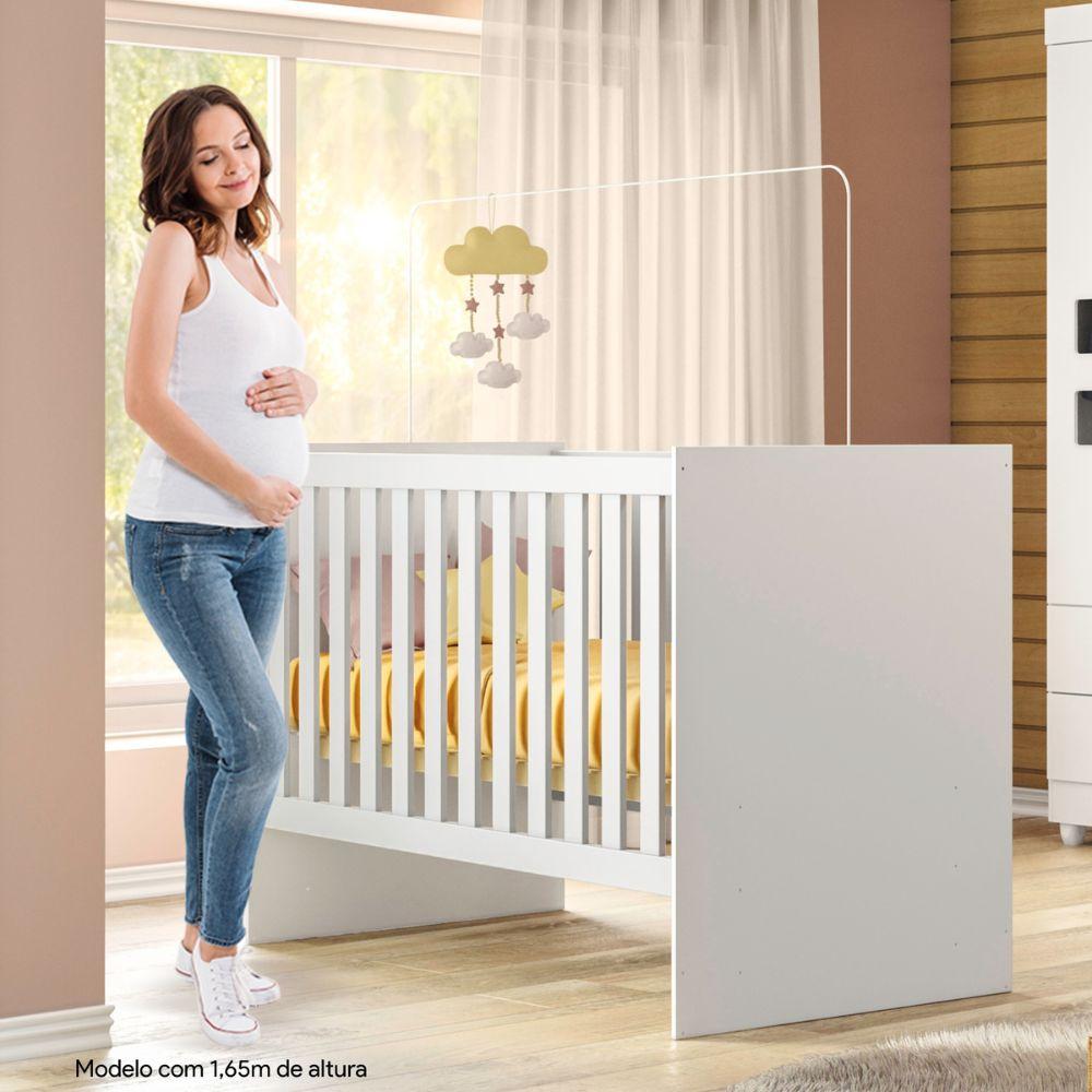 Berço com Suporte Mosquiteiro Life Tigus Baby Branco