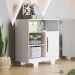 Cômoda Flocos 1 Porta 3 Prateleiras Tigus Baby Branco