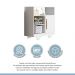 Cômoda Flocos 1 Porta 3 Prateleiras Tigus Baby Branco