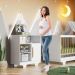 Cômoda Flocos 1 Porta 3 Prateleiras Tigus Baby Branco