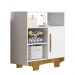 Cômoda Flocos 1 Porta 3 Prateleiras Tigus Baby Branco Madeirado Ypê