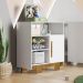 Cômoda Flocos 1 Porta 3 Prateleiras Tigus Baby Branco Madeirado Ypê