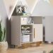 Cômoda Flocos 1 Porta 3 Prateleiras Tigus Baby Off White Madeirado Ypê