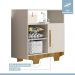 Cômoda Flocos 1 Porta 3 Prateleiras Tigus Baby Off White Madeirado Ypê