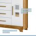 Cômoda Fly 1 Porta e 4 Gavetas Tigus Baby Branco Madeirado Ypê