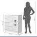 Cômoda Life 1 Porta e 4 Gavetas Tigus Baby Branco