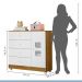 Cômoda Life 1 Porta e 4 Gavetas Tigus Baby Branco Madeirado Ypê