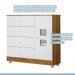 Cômoda Life 1 Porta e 4 Gavetas Tigus Baby Branco Madeirado Ypê
