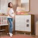 Cômoda Life 1 Porta e 4 Gavetas Tigus Baby Branco Madeirado Ypê