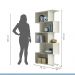 Estante Vertical para Livros 5 Nichos Tigus Off White