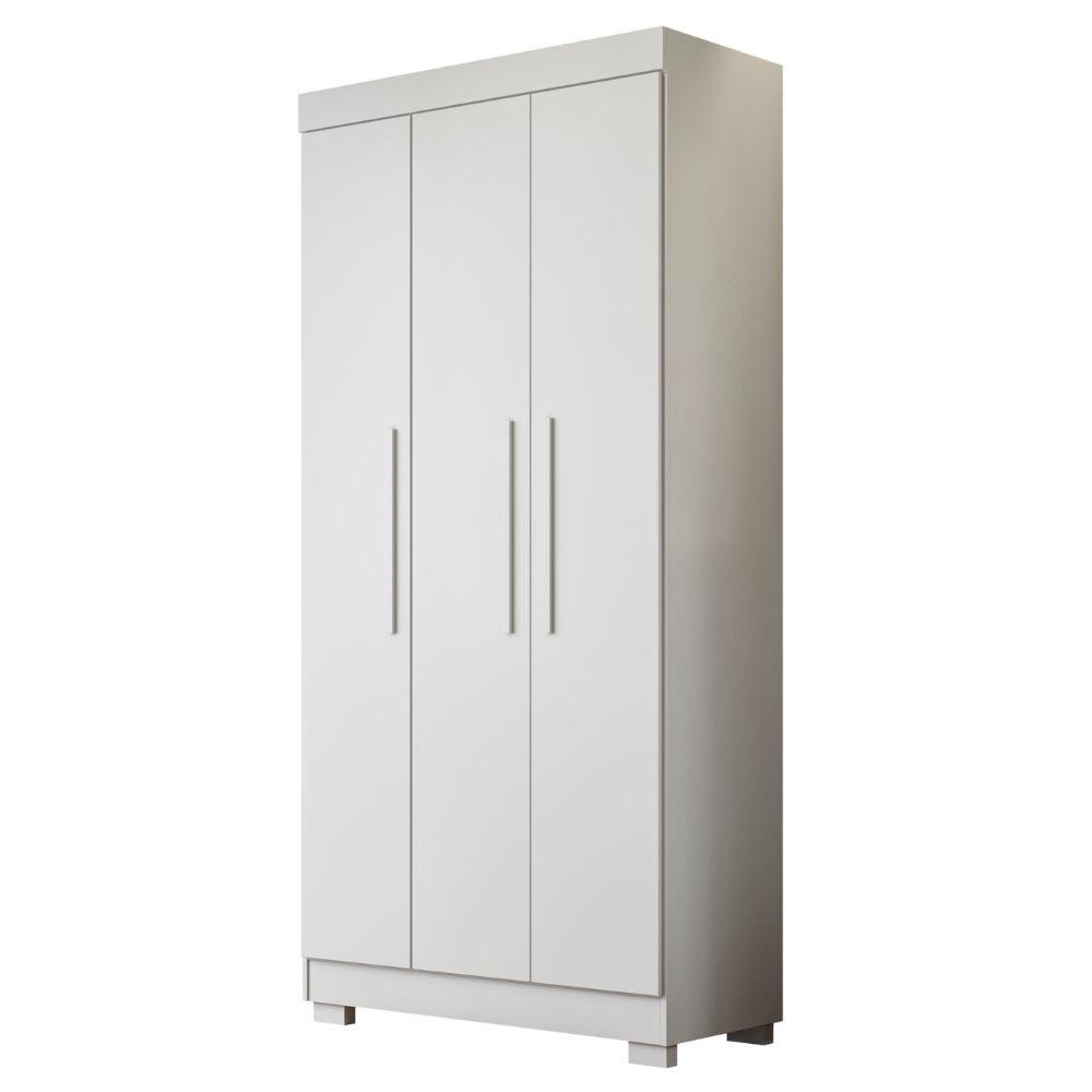 Guarda Roupa Roupeiro Flórida 3 Portas 3 Gavetas Tigus Baby Branco